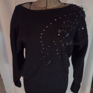 Black embellished sweater